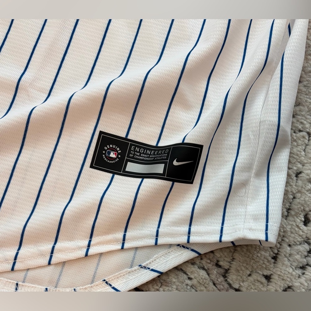 Nike Authentic New York Mets Juan Soto #22 Pinstripe MLB Jersey Mens Sz: XXL - Picture 6 of 8